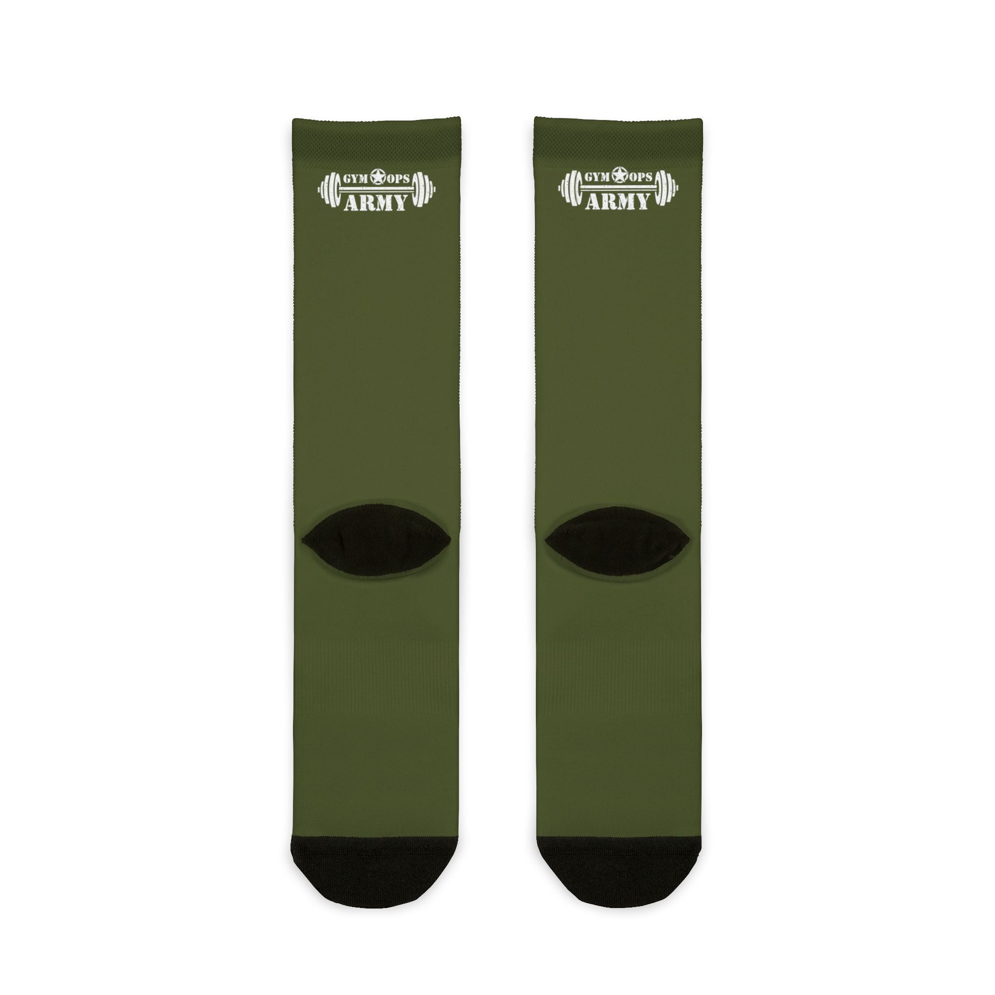 Military Green Crew Socks